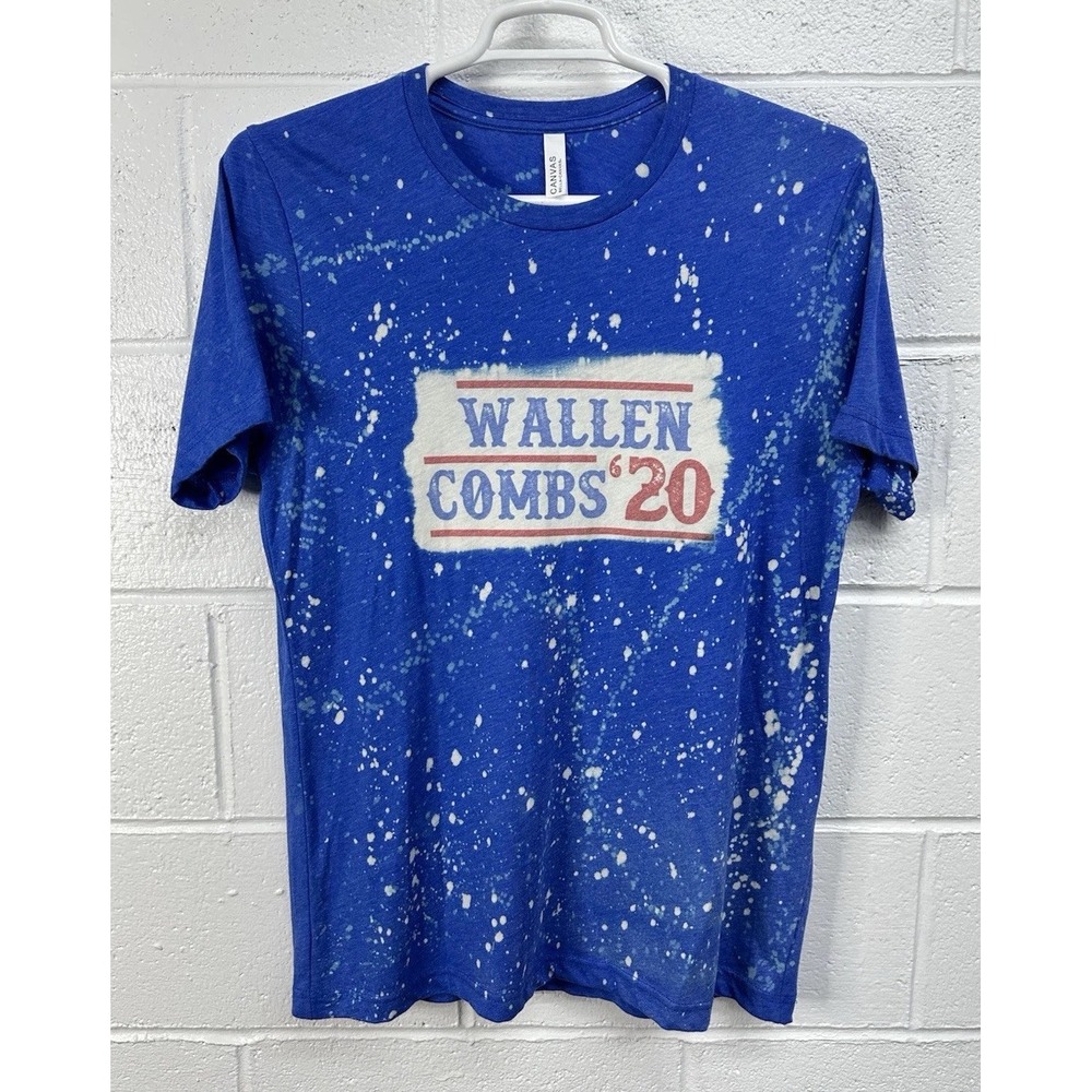 Morgan Wallen/Luke Combs '20 Tour T-Shirt, Small / Unisex Size Large / Blue